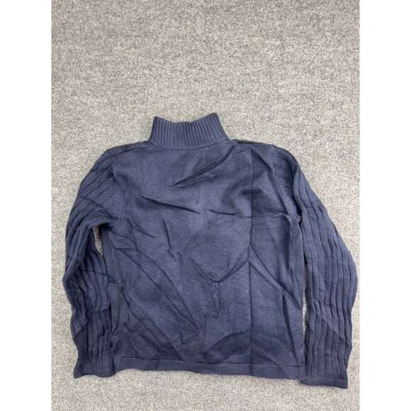 Vintage Pendleton Sweater Women's S Blue Full Zip Cardigan Mock Neck Pockets - Picture 6 of 6